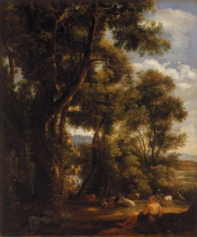 Landschap met Geitenhoeder en Geiten door John Constable